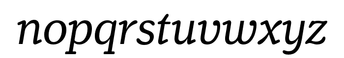 Henriette Compressed Regular Italic Font LOWERCASE