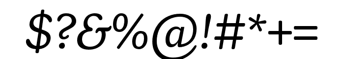 Henriette Regular Italic Font OTHER CHARS