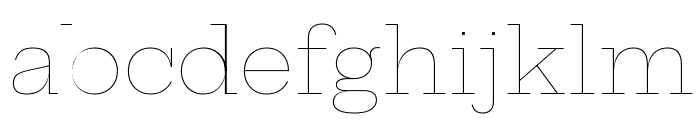 Hepta Slab Extra Light Font LOWERCASE