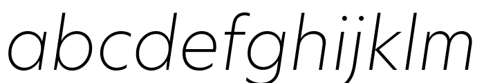 Hero New UltraLight Italic Font LOWERCASE