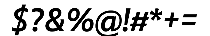 Highgate SemiBold Italic Font OTHER CHARS