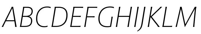 Highgate Thin Italic Font UPPERCASE