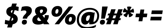 Highgate XBold Italic Font OTHER CHARS