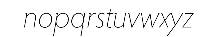 Hypatia Sans Pro ExtraLight Italic Font LOWERCASE