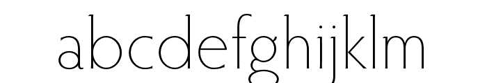 Hypatia Sans Pro ExtraLight Font LOWERCASE