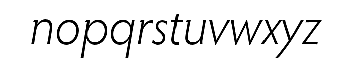 Hypatia Sans Pro Light Italic Font LOWERCASE