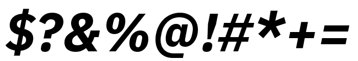IBM Plex Sans Condensed Bold Italic Font OTHER CHARS