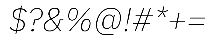 IBM Plex Sans Condensed ExtraLight Italic Font OTHER CHARS