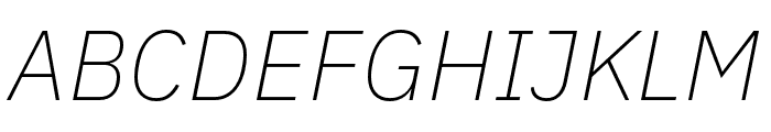IBM Plex Sans Condensed ExtraLight Italic Font UPPERCASE