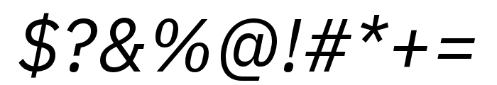 IBM Plex Sans Condensed Italic Font OTHER CHARS
