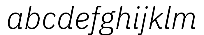 IBM Plex Sans Condensed Light Italic Font LOWERCASE