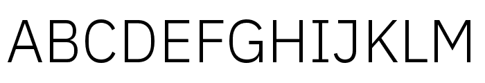 IBM Plex Sans Condensed Light Font UPPERCASE