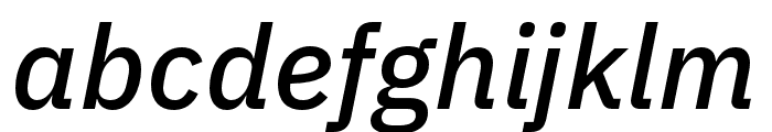 IBM Plex Sans Condensed Medium Italic Font LOWERCASE