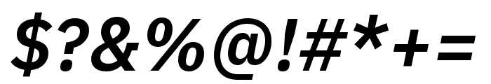 IBM Plex Sans Condensed SemiBold Italic Font OTHER CHARS