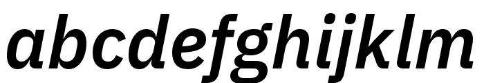 IBM Plex Sans Condensed SemiBold Italic Font LOWERCASE