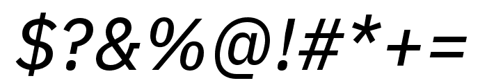 IBM Plex Sans Condensed Text Italic Font OTHER CHARS