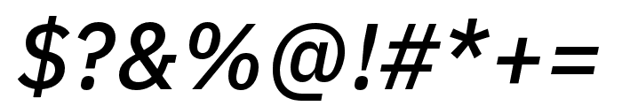 IBM Plex Sans Medium Italic Font OTHER CHARS