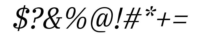 IBM Plex Serif Italic Font OTHER CHARS