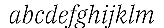 IBM Plex Serif Light Italic Font LOWERCASE