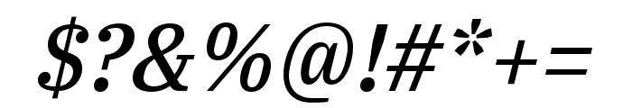 IBM Plex Serif Medium Italic Font OTHER CHARS