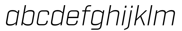 Industry Light Italic Font LOWERCASE
