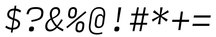 Input Mono Narrow Extra Light Italic Font OTHER CHARS