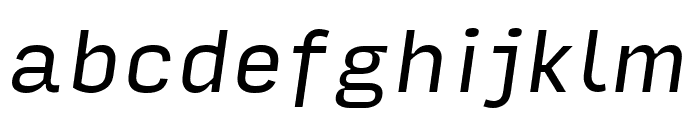 Input Sans Compressed Italic Font LOWERCASE
