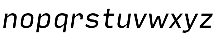 Input Sans Condensed Italic Font LOWERCASE