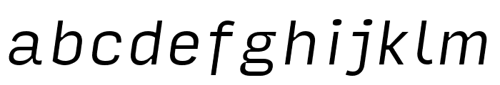 Input Sans Condensed Light Italic Font LOWERCASE