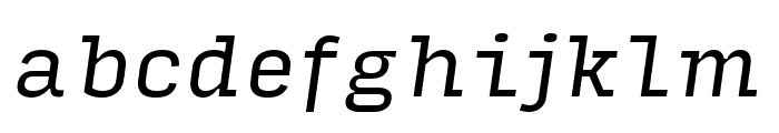 Input Serif Compressed Italic Font LOWERCASE