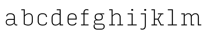 Input Serif Compressed Thin Font LOWERCASE
