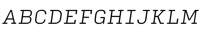 Input Serif Condensed Extra Light Italic Font UPPERCASE