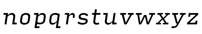 Input Serif Condensed Italic Font LOWERCASE