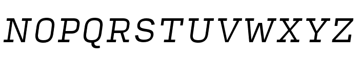 Input Serif Light Italic Font UPPERCASE