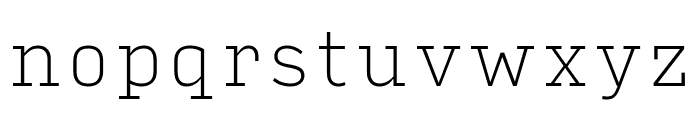 Input Serif Thin Font LOWERCASE