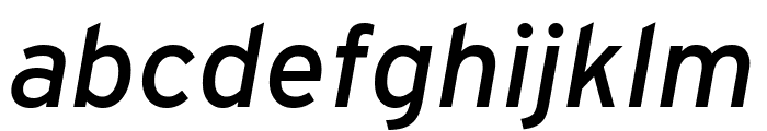 Interstate Condensed Italic Font LOWERCASE
