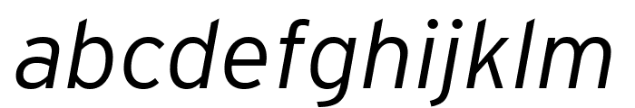 Interstate Condensed Light Italic Font LOWERCASE