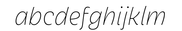 Iskra Thin Italic Font LOWERCASE