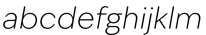 IvyEpic ExtraLight Italic Font LOWERCASE