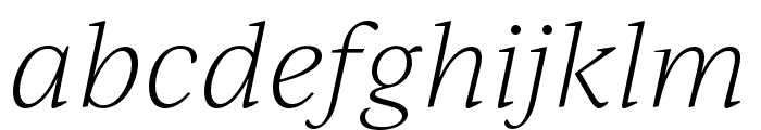 IvyJournal Thin Italic Font LOWERCASE