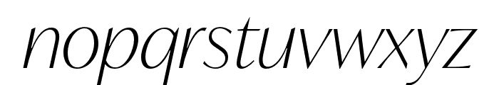 IvyMode Thin Italic Font LOWERCASE