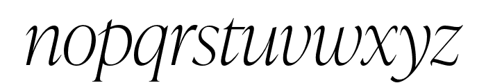 IvyPresto Display Thin Italic Font LOWERCASE