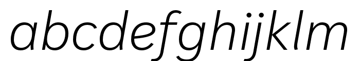 IvyStyle Sans Light Italic Font LOWERCASE