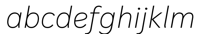 IvyStyle Sans Thin Italic Font LOWERCASE