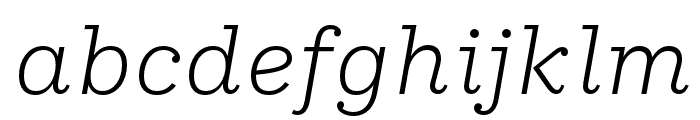IvyStyle TW LightItalic Font LOWERCASE