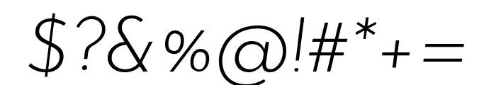 Josefin Sans Light Italic Font OTHER CHARS