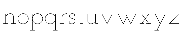 Josefin Slab Thin Font LOWERCASE