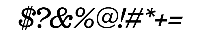 Jubilat Thin Italic Font OTHER CHARS