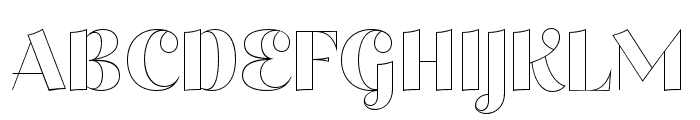 Juicy Simple Inline Font UPPERCASE