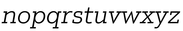 Justus Pro Light Italic Font LOWERCASE